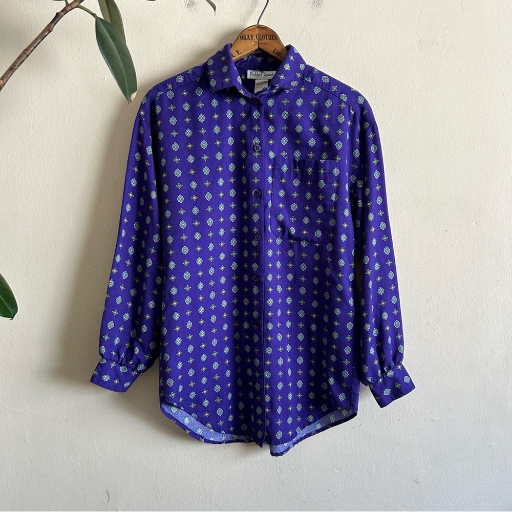 Vintage Patterned Flannel Button Down - image 1